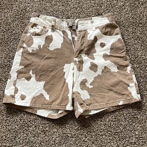 12th tribe cow print shorts